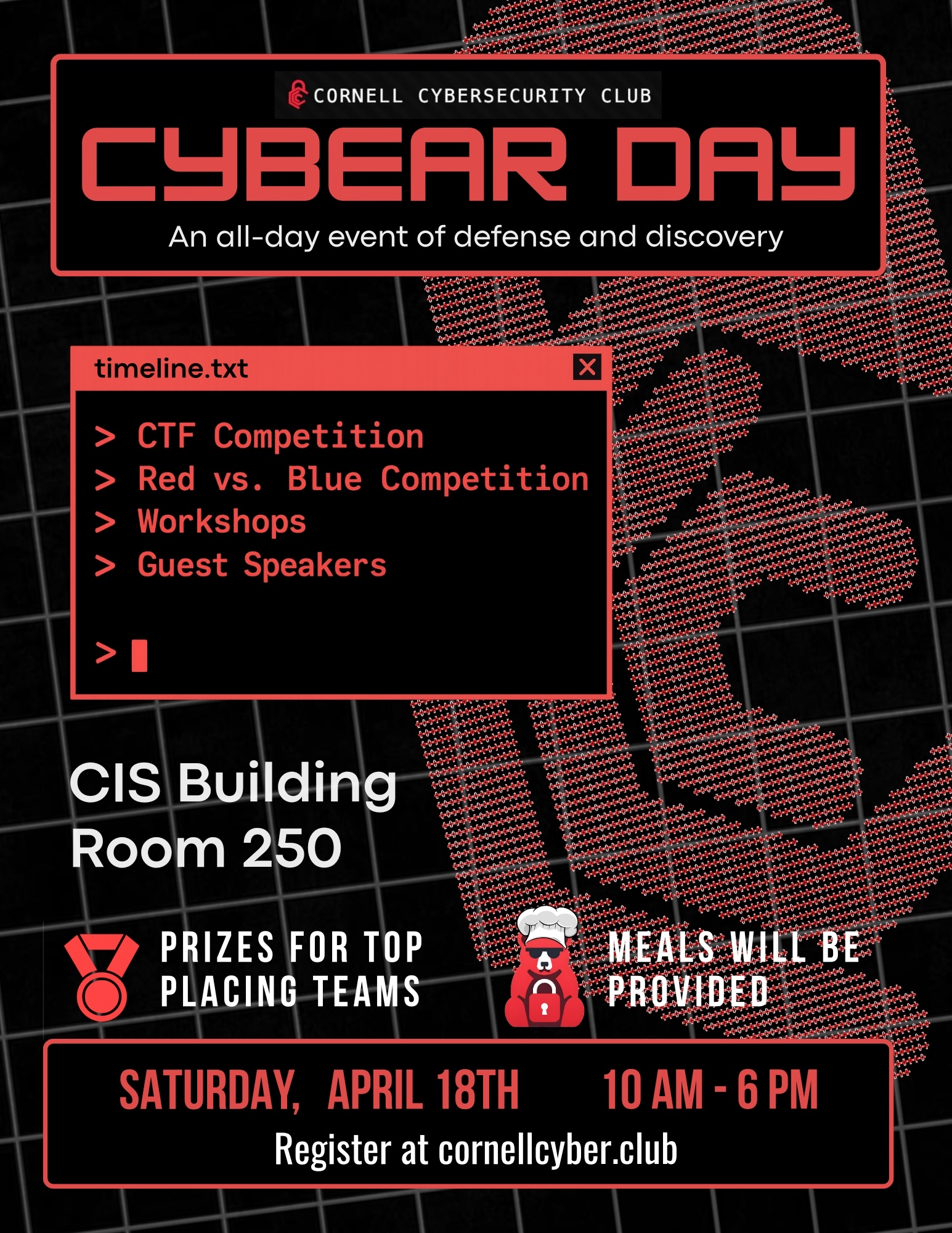 Cybear Day 2026 event graphic from Cornell Cybersec